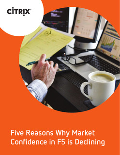Five Reasons Why Market Confidence in F5 is Declining