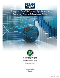 SANS Whitepaper- Blueprint for CIS Control Application: Security Oracle E-Business Suite