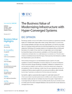 The Business Value of Modernizing Infrastructure with Hyper-Converged Systems