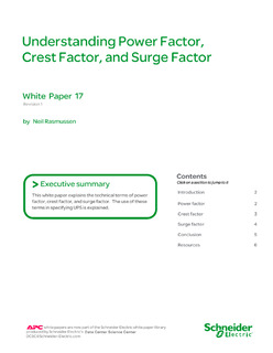 Understanding Power Factor, Crest Factor, and Surge Factor