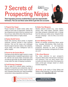 7 Secrets of Prospecting Ninjas