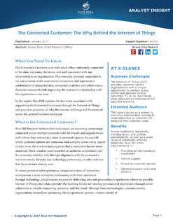 Blue Hill Research: The Connected Customer: The Why Behind the Internet of Things