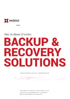 How to choose & review Backup & Recovery Solutions