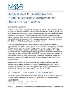 Accelerating IT Transformation Through Intelligent Automation In Server Infrastructure