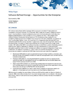 Software-Defined Storage — Opportunities for the Enterprise
