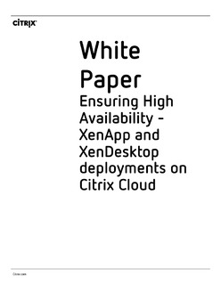 Ensuring High Availability – XenApp and XenDesktop deployments on Citrix Cloud