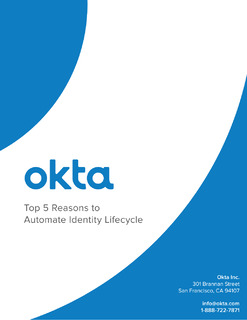 Top 5 Reasons to Automate Identity Lifecycle