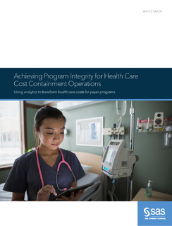 IIA: Health Care Payment Integrity through Advanced Analytics