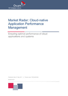 Market Radar: Cloud-native Application Performance Management