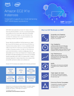 Driving SAP Performance with Amazon EC2 X1 and X1e Instances and Intel® Xeon Processors