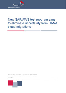 Run the SAP and AWS test program for HANA cloud migrations