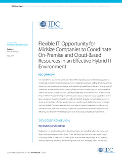 IDC Whitepaper: Opportunity for Midsize Companies to Coordinate On-Premise and Cloud-Based Resources