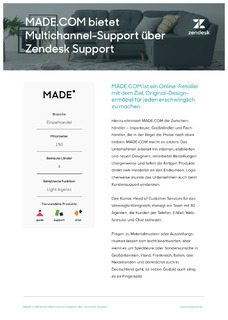 MADE.COM bietet Multichannel- Support uber Zendesk Support
