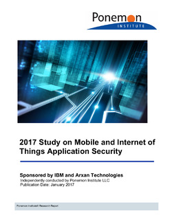Ponemon Institute’s 2017 State of Mobile & IoT Application Security Study