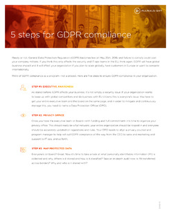 5 Steps for GDPR Compliance