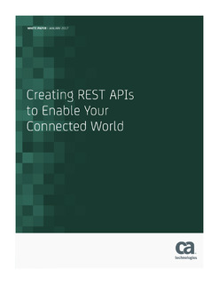 Creating REST APIs to Enable Your Connected World