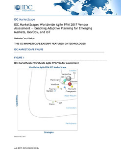 IDC MarketScape: Worldwide Agile PPM 2017 Vendor Assessment