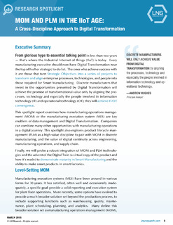 Research Spotlight – MOM and PLM in the IIoT Age – A Cross-Discipline Approach to Digital Transforma