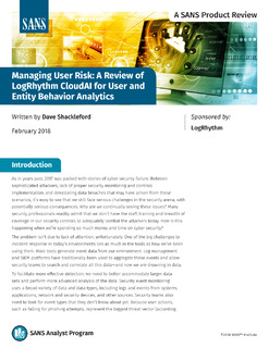 SANS Reviews LogRhythm CloudAI for UEBA