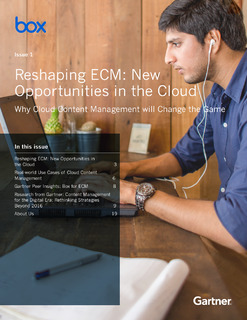 Gartner: Reshaping ECM: New Opportunities in the Cloud
