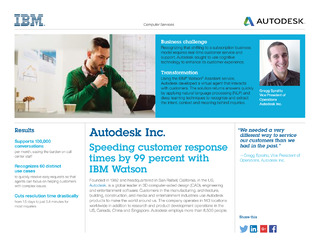 Autodesk case study: Speeding customer response times by 99 percent with IBM Watson