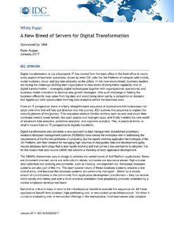 A New Breed of Servers for Digital Transformation