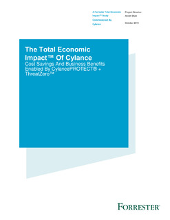 The Total Economic Impact™ Of Cylance