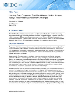Learning from Companies That Use VMware vSAN to Address Today’s Most Pressing Datacenter Challenges