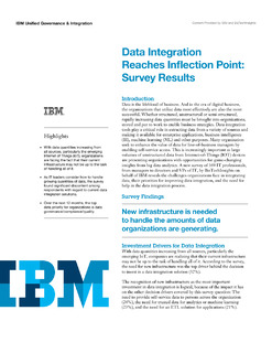 Survey Report: Data Integration Reaches Inflection Point