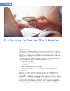 WHITEPAPER: 5 Emerging Use Cases for Cloud Integration