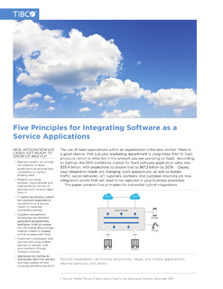 Five Principles for Integrating Software as a Service Applications