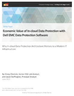 Economic Value of In-cloud Data Protection with Dell EMC Data Protection Software