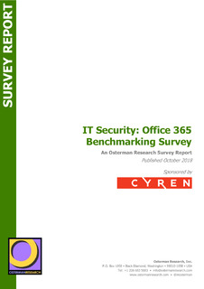 IT Security: Office 365 Benchmarking Survey