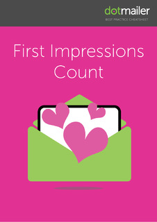 Dotmailer Best Practice Cheatsheet: First Impressions Count
