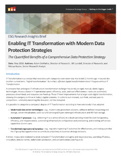 Enabling IT Transformation with Modern Data Protection Strategies
