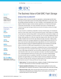 The Business Value of Dell EMC Flash Storage