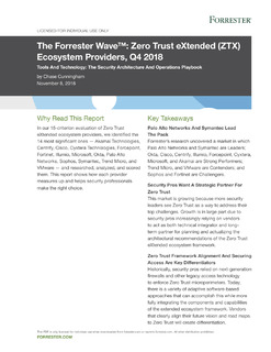 The Forrester Wave. Zero Trust eXtended (ZTX) Ecosytem Providers, Q4 2018