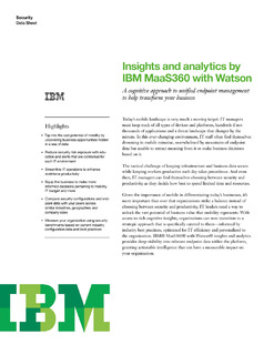 Boost your mobile ROI with powerful Cognitive Insights from IBM MaaS360