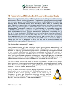 10 Reasons LinuxONE is better than x86