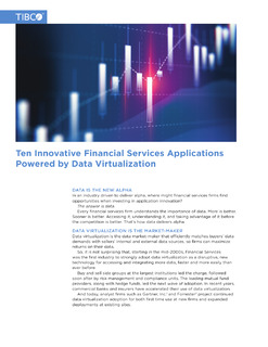 Ten Innovative Financial Services Applications Powered by Data Virtualization