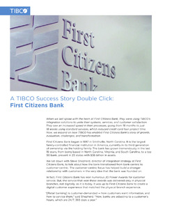 First Citizens Bank Unites Systems, Services, and Customer Satisfaction