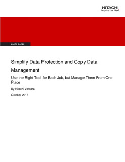 Simplify Data Protection and Copy Data Management