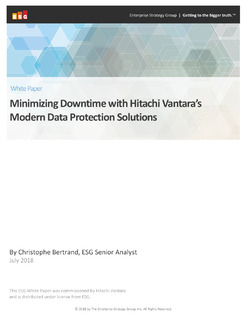 Modern Data Protection: Putting an End to Downtime with Hitachi Vantara