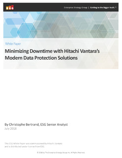 Modern Data Protection: Putting an End to Downtime with Hitachi Vantara
