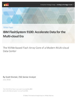 ESG IBM Steps into NVMe in a Big Way with the New FlashSystem 9100