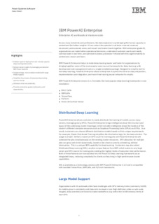 IBM PowerAI Enterprise – Enterprise AI workloads at massive scale