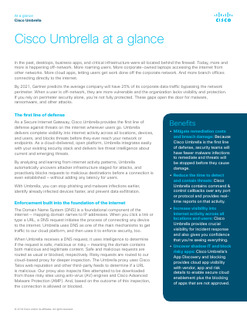 Cisco Umbrella At A Glance