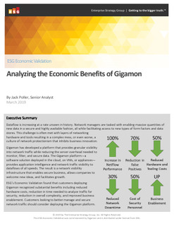 ESG Economic Validation Report: Analyzing the Benefits of Gigamon
