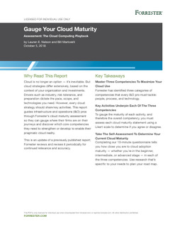 Forrester – Gauge Your Cloud Maturity