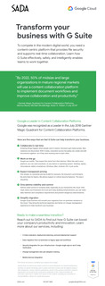 Transform your business with G Suite